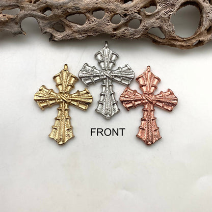 Catholic Cross Solid Brass Pendant (Available In 3 Options) (SBC28)