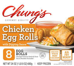CHUNG'S CHICKEN EGG ROLL 24 OZ 8 CT