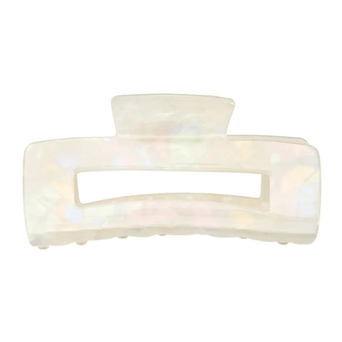 Claw Clip - White Marble