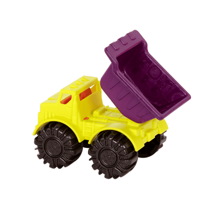 Dump truck and beach toys.