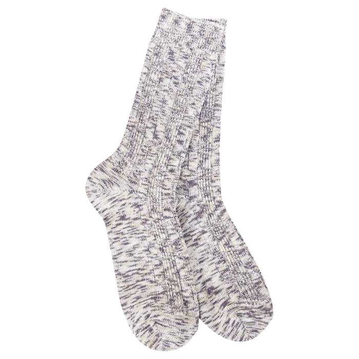Cookie Dough Multi Light Weight Cable Crew Socks