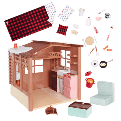 Winter cabin playset