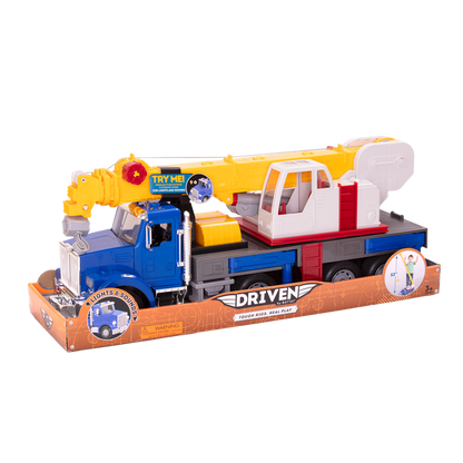 Blue toy jumbo crane truck