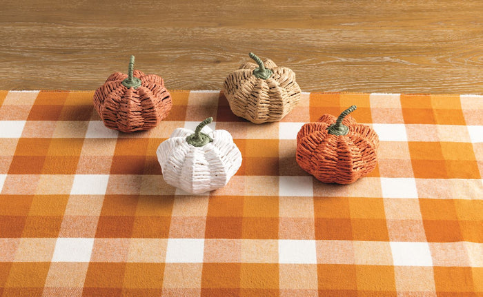 Cream Woven Pumpkin