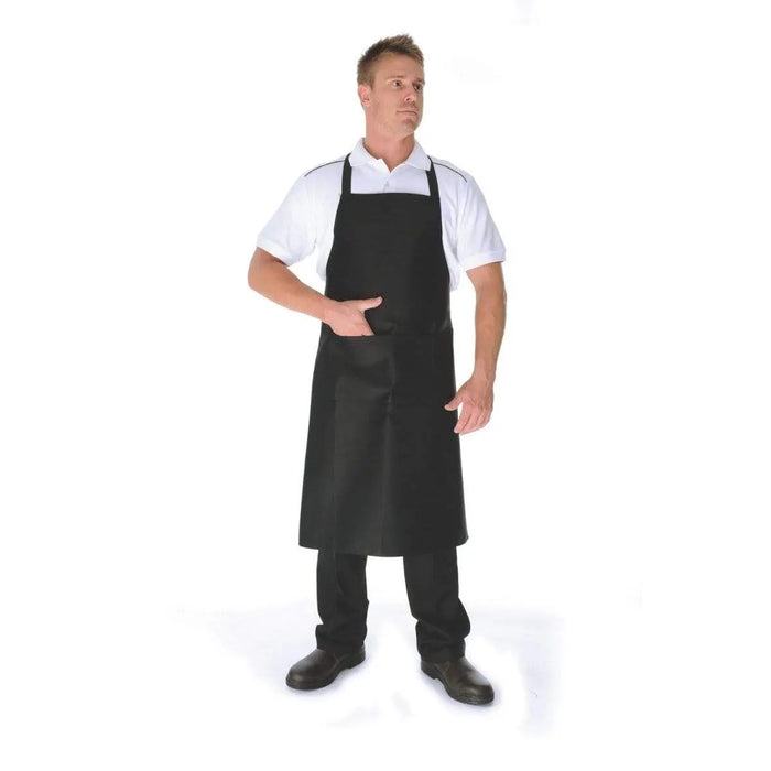 DNC Workwear Hospitality & Chefwear White / 80cm X 90cm DNC WORKWEAR Cotton Drill Full Bib Apron with Pocket 2501
