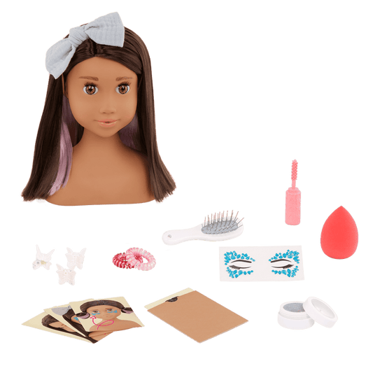 Our Generation Sparkles of Fun Styling Head Doll Domenique