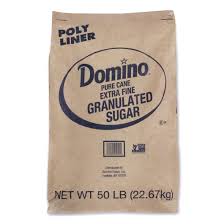 DOMINO GRANULATED SUGAR 50 LBS #ROCK VALUE-ORDER BY TUESDAY EVENING OCT 27  ARRIVING  NOV 04 FOR DELIVERY#