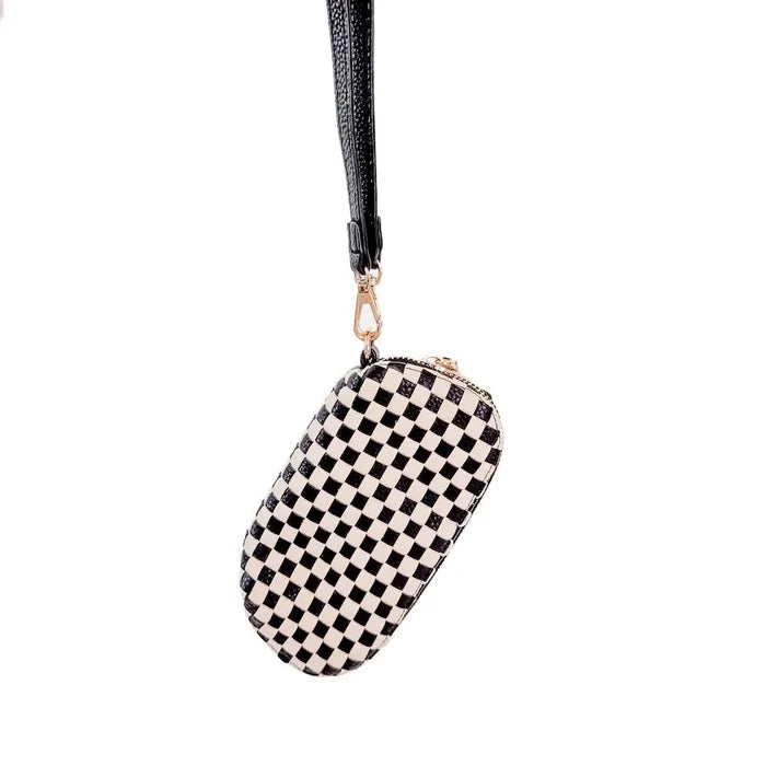 Dylan Woven Sunglass Case Wristlet