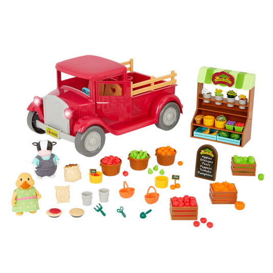 Woodzeez Farmers Market Truck with Figurines