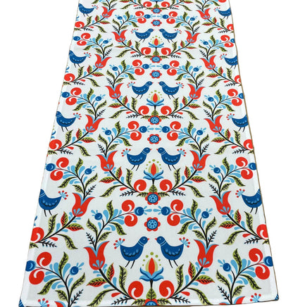 Flowers & Bluebirds Table Runner