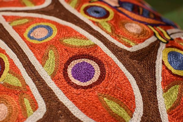 Folk Love Birds Tree of Life Karla Gerard Red Toss Pillow Cover Art Silk 18"x18" - KashmirDesigns