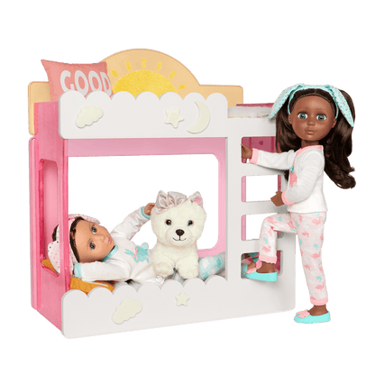 Glitter Girls pink and white bunk bed