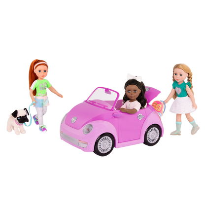 Purple toy convertible punch buggy car