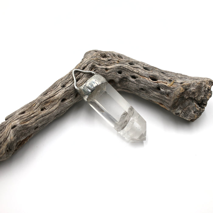 Giant Clear Quartz Soldered Point Crystal Pendant (OAK8)