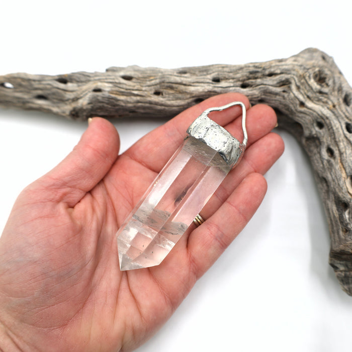 Giant Clear Quartz Soldered Point Crystal Pendant (OAK8)
