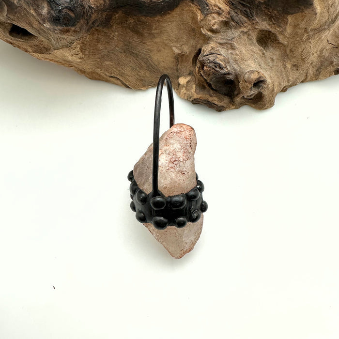 Giant Studded Clear Quartz Soldered Crystal Pendant (OAK151)