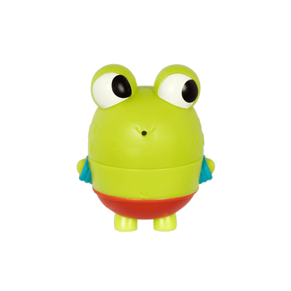 Frog squirt and light-up whale bath toys.