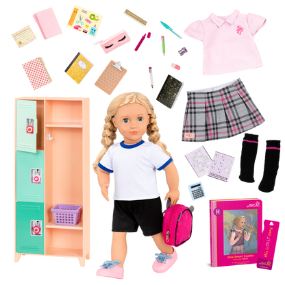 Our Generation Doll Hally & School Locker Bundle
