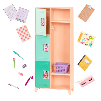 Our Generation Doll Hally & School Locker Bundle