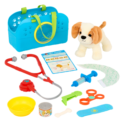 Puppy Vet Clinic Playset with Carrier