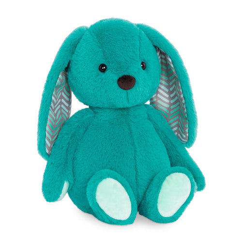 Teal plush bunny.