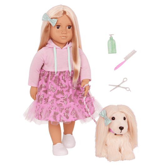 Our Generation Doll & Pet Set Hattie & Puppy Bella