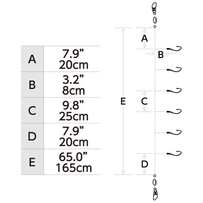 hayabusa-s511e-saba-aurora-hot-hook-sabiki-rig-diagram