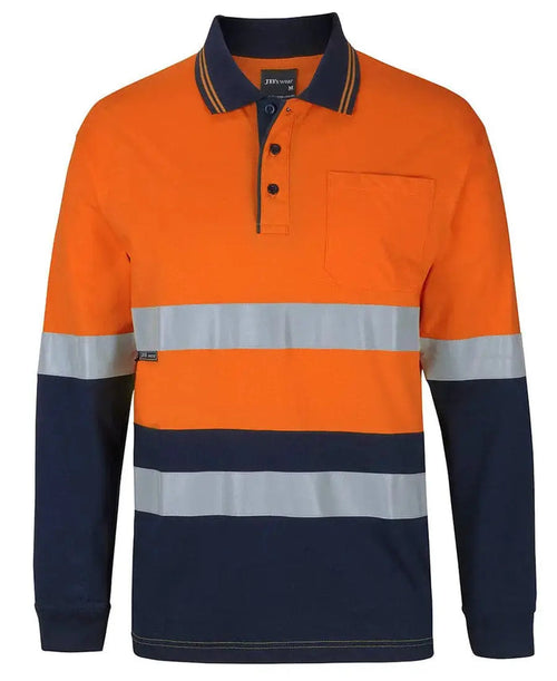 Hi Vis (D+n) L/s Cotton Polo 6DCPL Jb's Wear