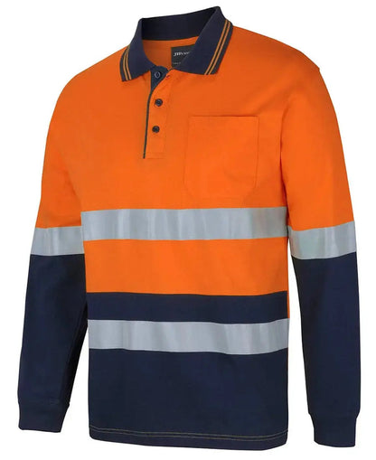 Hi Vis (D+n) L/s Cotton Polo 6DCPL Jb's Wear