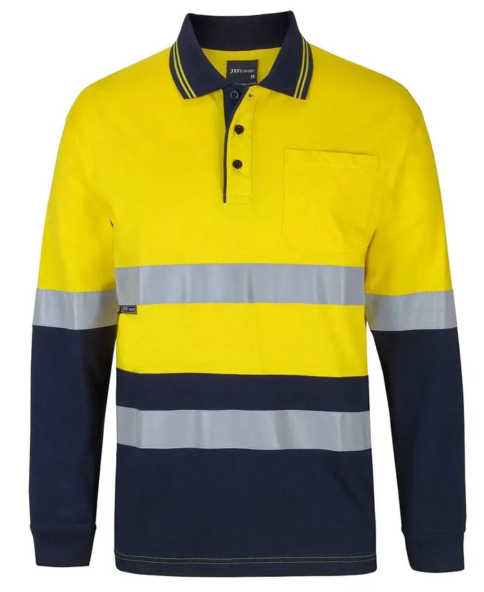 Hi Vis (D+n) L/s Cotton Polo 6DCPL Jb's Wear
