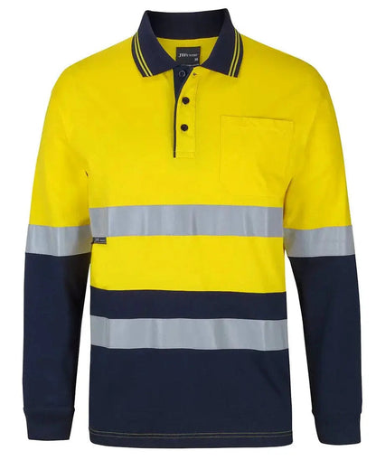 Hi Vis (D+n) L/s Cotton Polo 6DCPL Jb's Wear