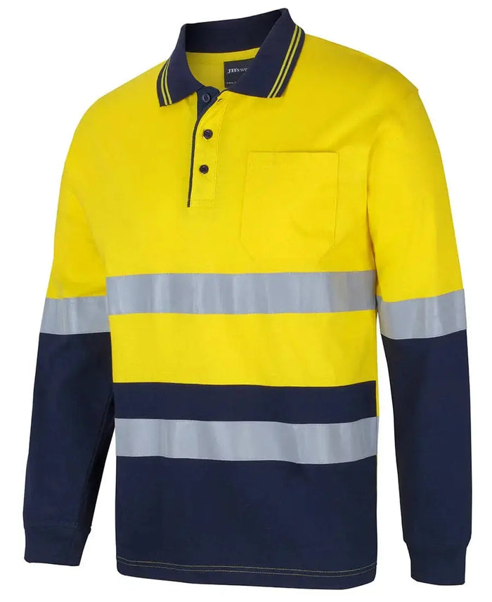 Hi Vis (D+n) L/s Cotton Polo 6DCPL Jb's Wear