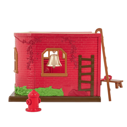 Fire department playset with fire engine