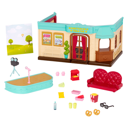 Theatre playset with animal figurines