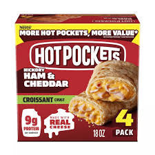 HOT POCKETS HICKORY HAM & CHEDDAR CROISSANT CRUST 4 CT 18 OZ