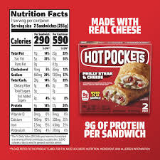 HOT POCKETS PHILLY STEAK & CHEESE 36 OZ (2 LB 4 OZ)