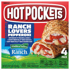 HOT POCKETS RANCH LOVERS PEPPERONI 17 OZ 4 CT