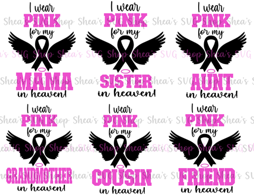 I Wear Pink SVG Bundle