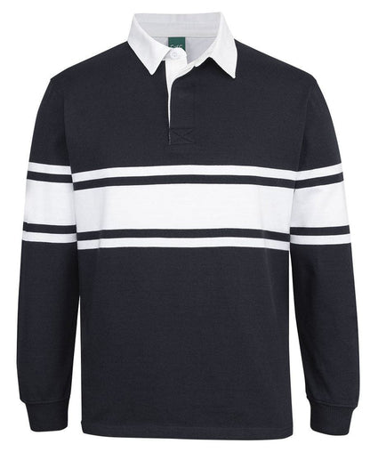 Jb's 3 Stripe Yarn Dyed Rugby Polo Shirt 3RY3