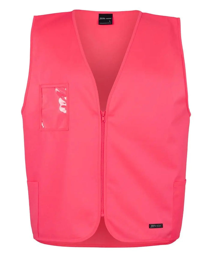 JB'S Hi-Vis Zip Safety Vest 6HVSZ Jb's Wear