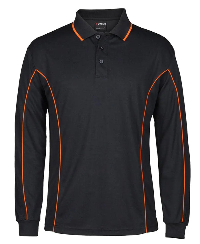 JB'S podium l/sleeve piping polo 7PIPL - Flash Uniforms