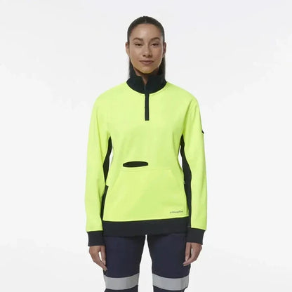 Kinggee Women's Spliced Taped 1/4 Zip Fleece K45009