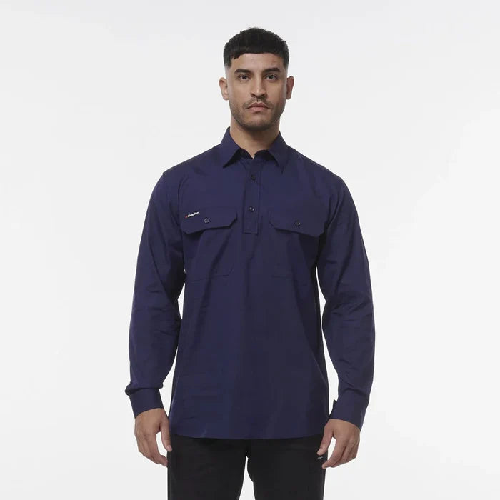 KingGee Workcool Vented Closed Front Long Sleeve Shirt K14033