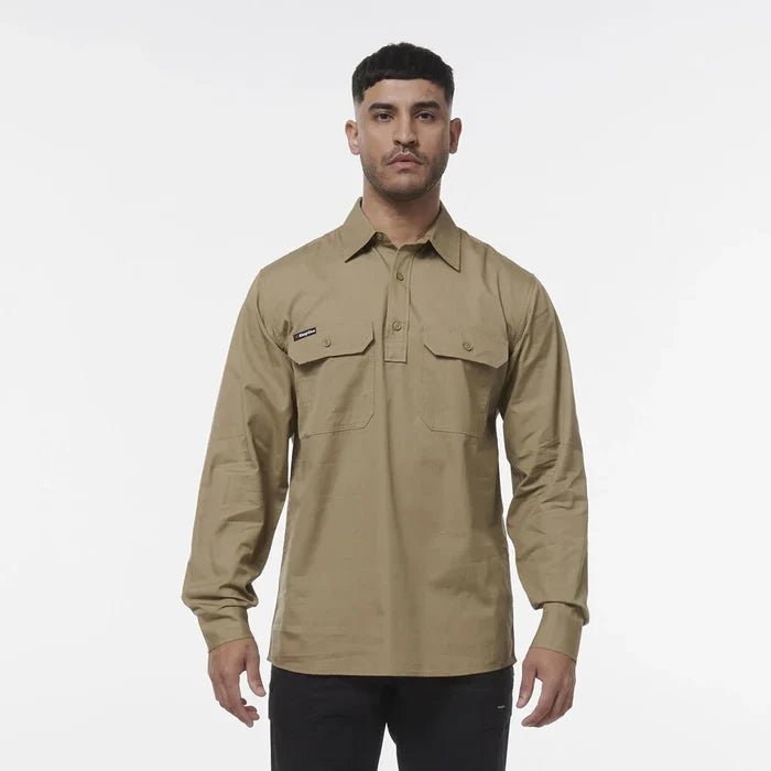 KingGee Workcool Vented Closed Front Long Sleeve Shirt K14033