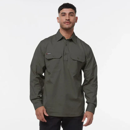 KingGee Workcool Vented Open Front Long Sleeve Shirt K14031