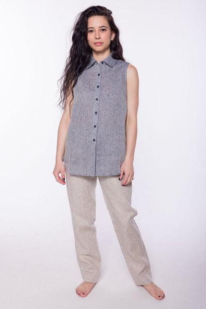 Lahaina | Women's Stainproof Linen-Lyocell Blend Shirt