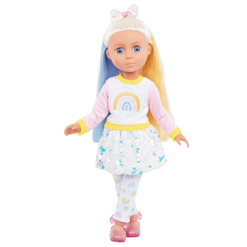 14-inch doll Laica with blonde and blue hair