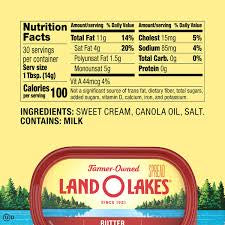 LAND O LAKES BUTTER WITH CANOLA OIL 15 OZ TUB