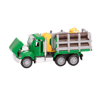 Green toy logging truck