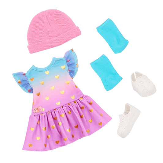 Our Generation Lovely Hearts Dress Outfit for 18-inch Dolls